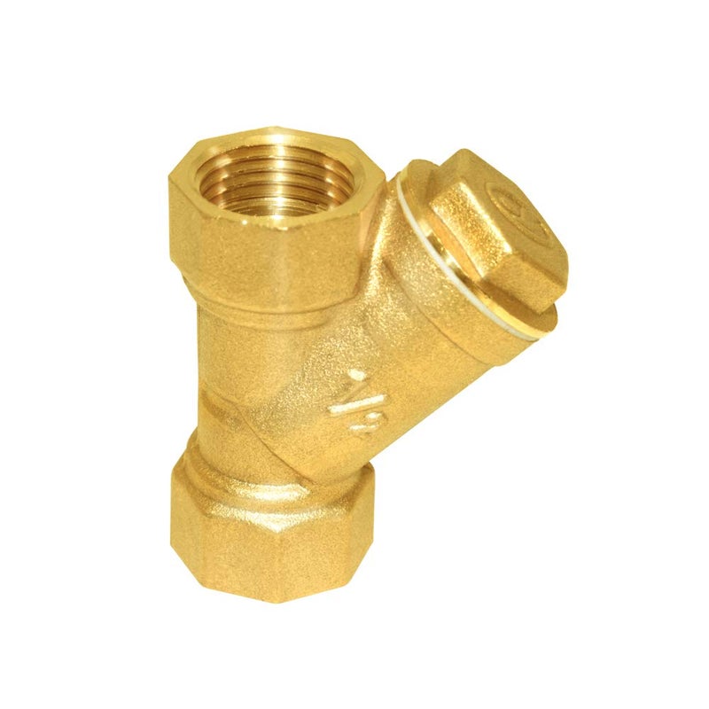 Joywayus Brass 3/4" Female Thread Y Shaped Strainer Filter Valve Pipe Fittings Adaptor Connector for Water Oil Separation - Image 1